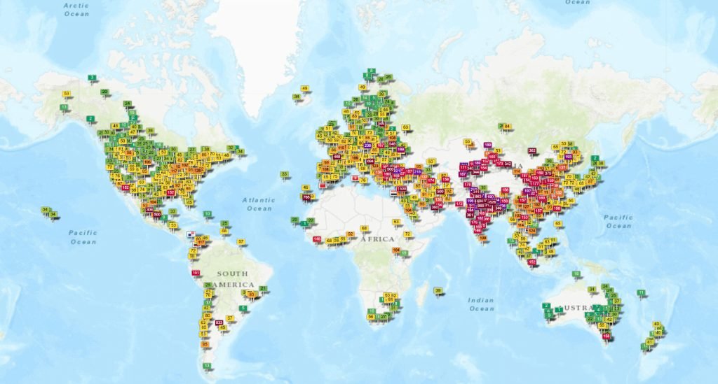 World Pollution Map
