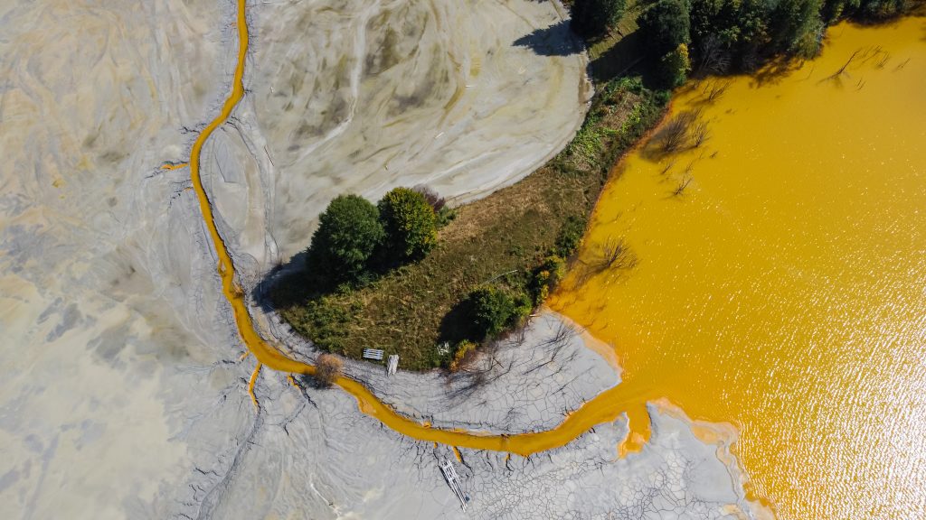 Lake Polluted with Toxic Mining Residuals