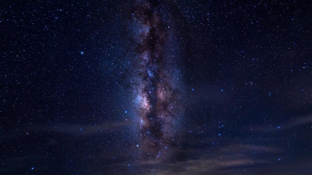 Milky way galaxy at night.