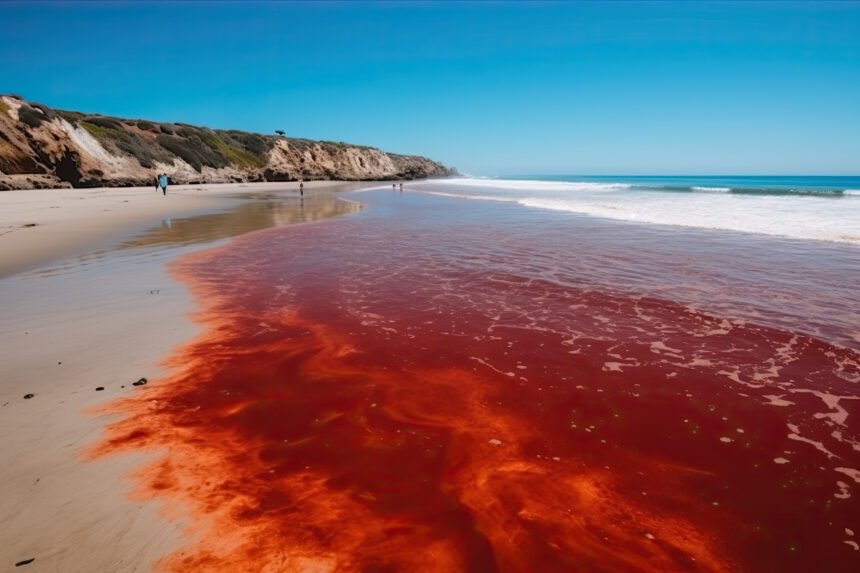 Red Tide on a beach
