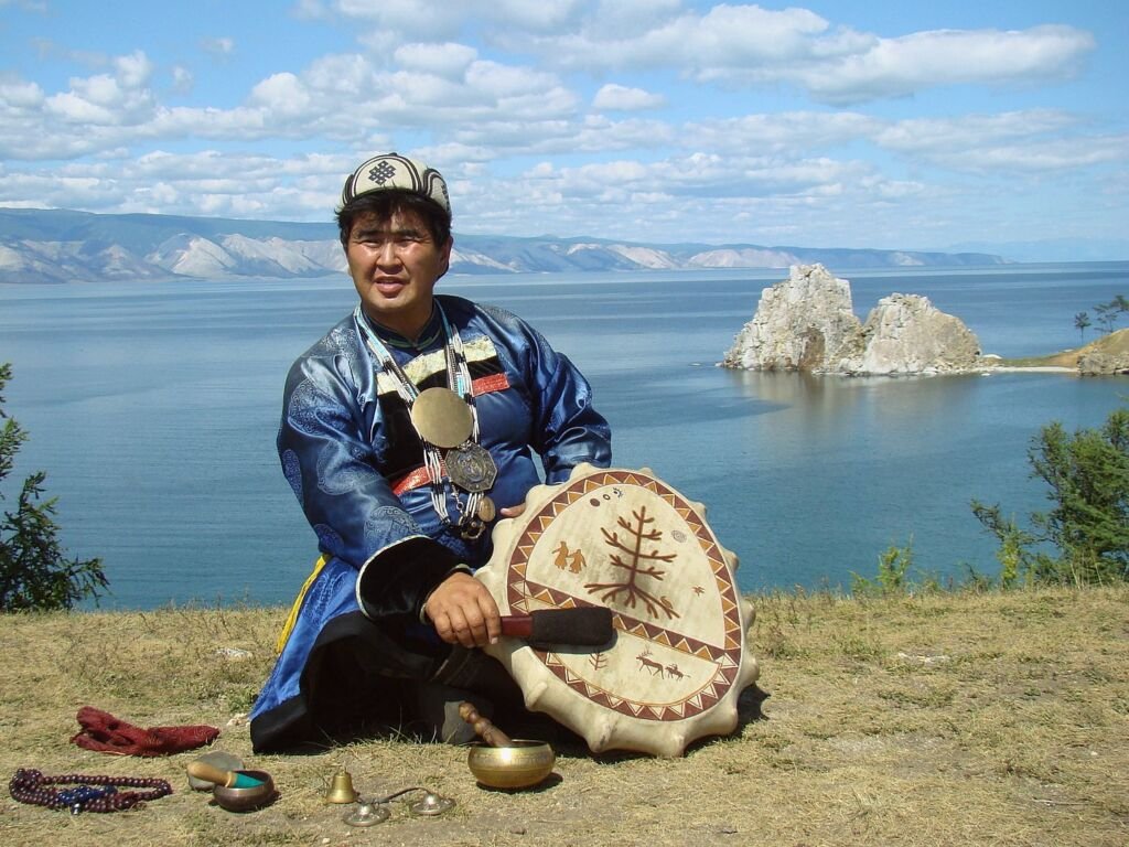 Buryat shaman, Lake Baikal