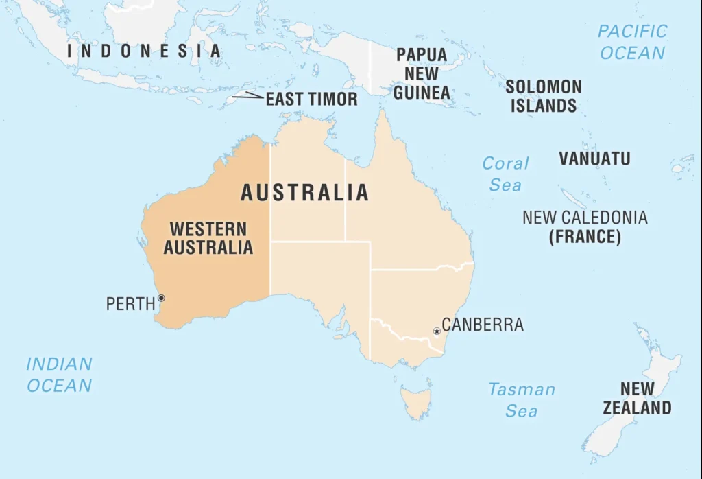 West Australian Desert Map