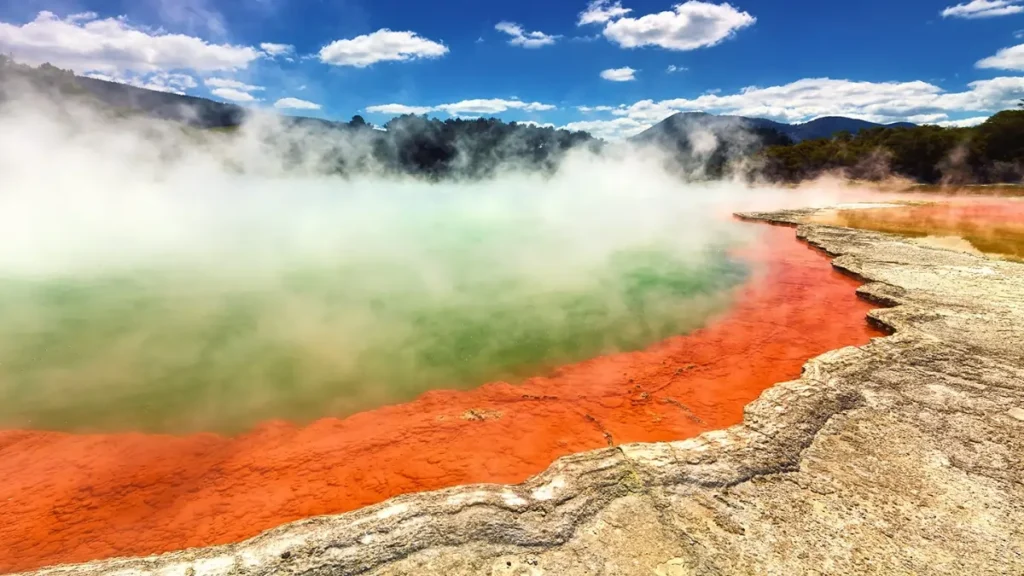 Rotorua (New Zealand) geyser eruptions