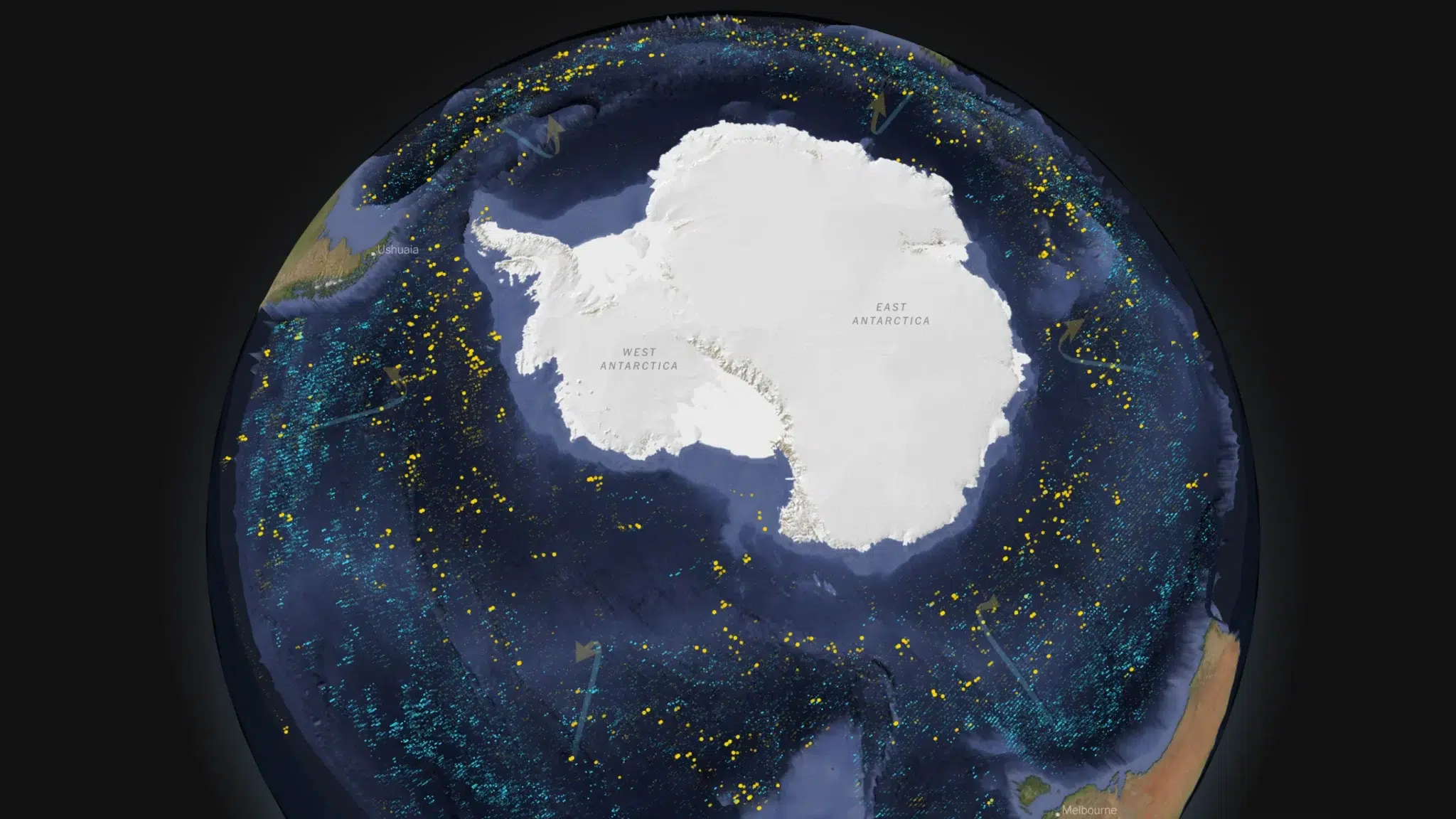 Melting Antarctic ice and the impact of the Antarctic Circumpolar Current on global climate patterns