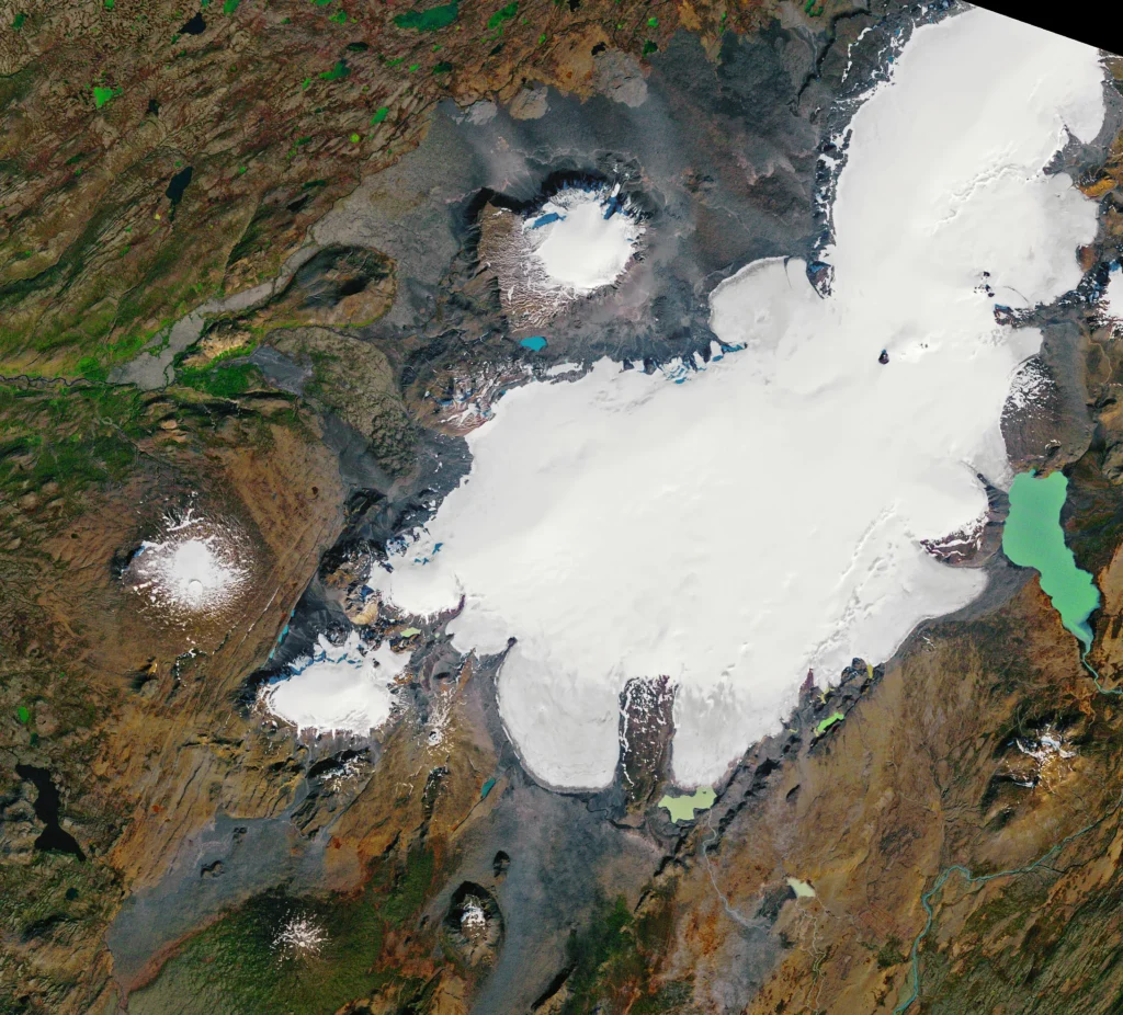 Okjokull glacier in September1986