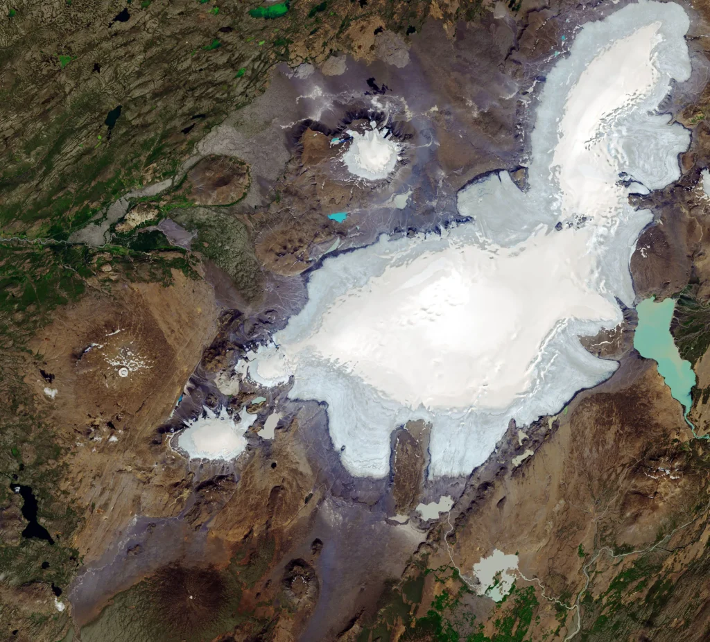 Okjokull glacier in August 2019