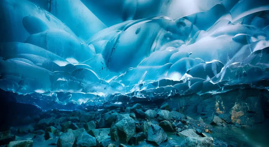 Thrilling Tourist Spots: 15 Mind-Blowing Destinations Built for Pure Adrenaline 8 Thrilling Tourist Spots - Mendenhall Ice Caves, Alaska, USA