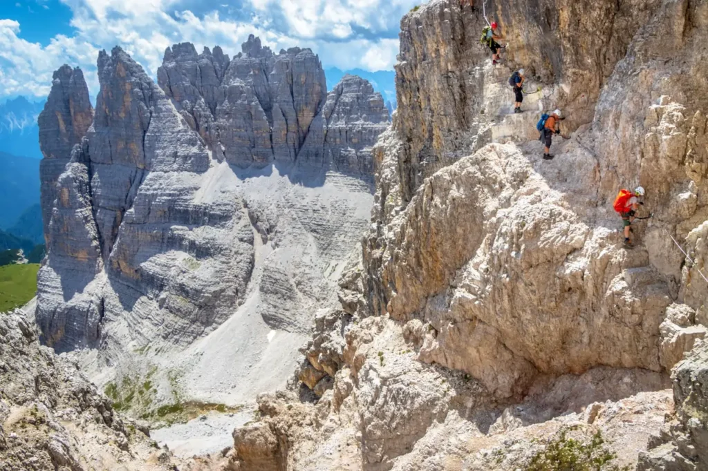 Thrilling Tourist Spots: 15 Mind-Blowing Destinations Built for Pure Adrenaline 10 Thrilling Tourist Spots - Via Ferrata, The Dolomites, Italy